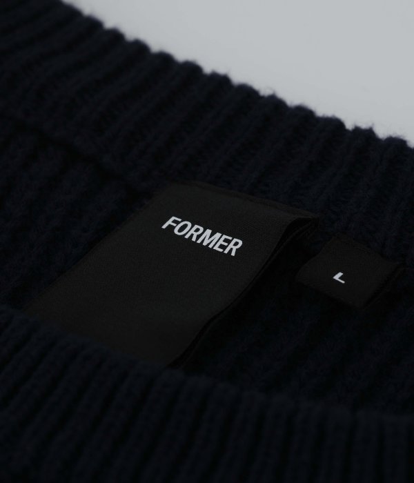 画像4: 【 SALE 】FORMER MERCHANDISE "CIRCULATE KNIT CREW" - NAVY (4)