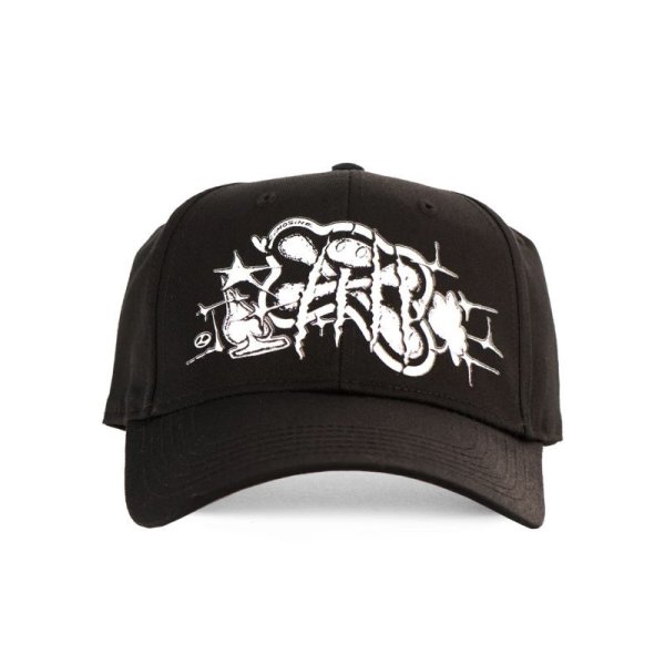 画像1: LiMOSiNE SKATEBOARDS "BONESAW HAT" - BLACK (1)
