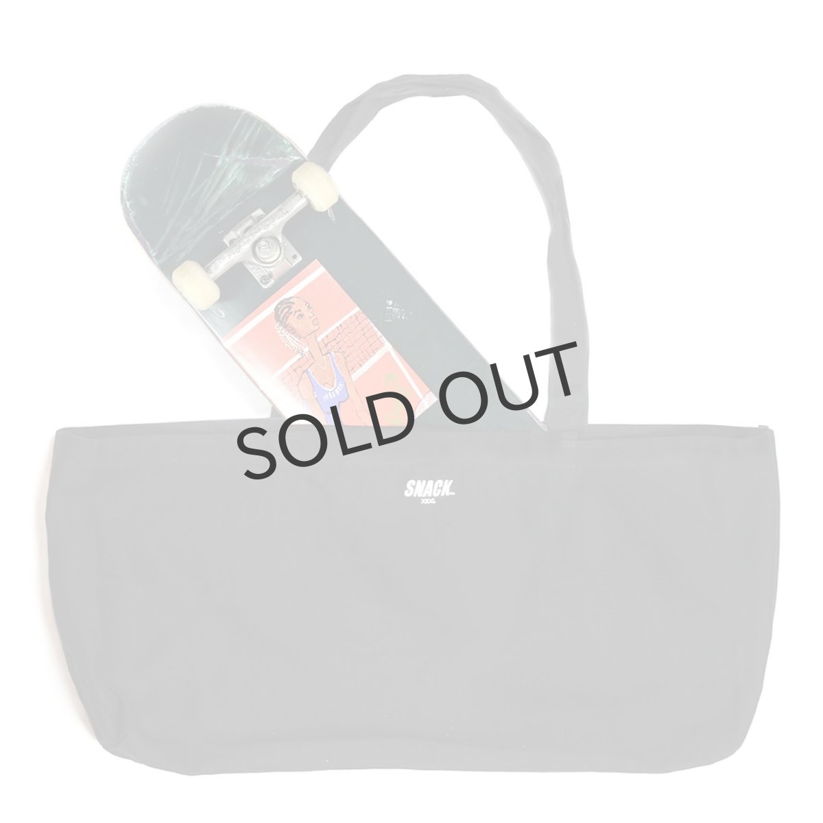 画像2: SNACK SKATEBOARDS "XXXL SKATEBOARD TOTE BAG"- BLACK (2)