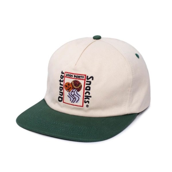 画像1: QUARTERSNACKS "PARTY CAP" - CREAM / GREEN (1)