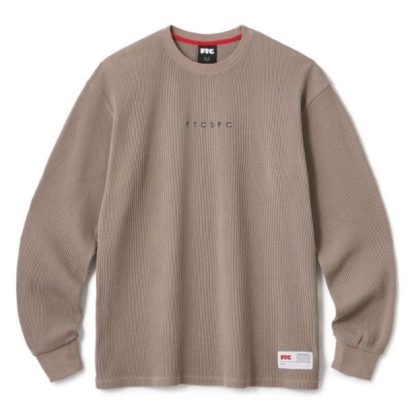 画像1: FTC "OVERDYED WAFFLE THERMAL TOP" - KHAKI (1)
