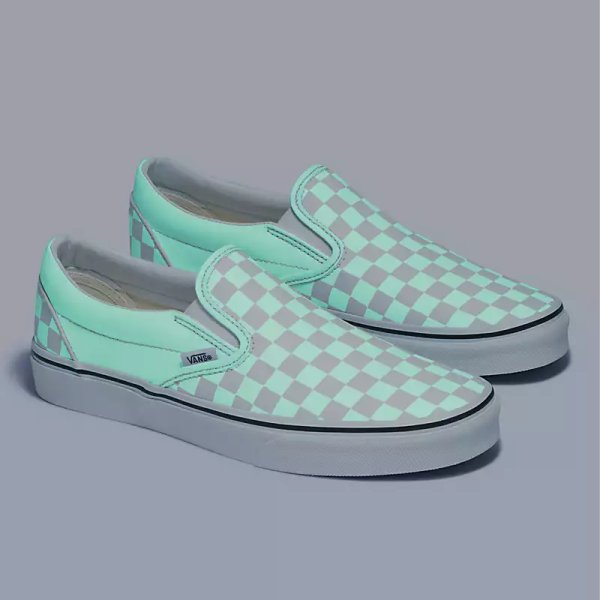 画像1: VANS "CLASSIC SLOP-ON" - CHECK GLOW ［USA企画］ (1)