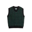 画像1: POLAR SKATE CO. "ZIG ZAG KNIT VEST" - BLACK / DARK TEAL (1)