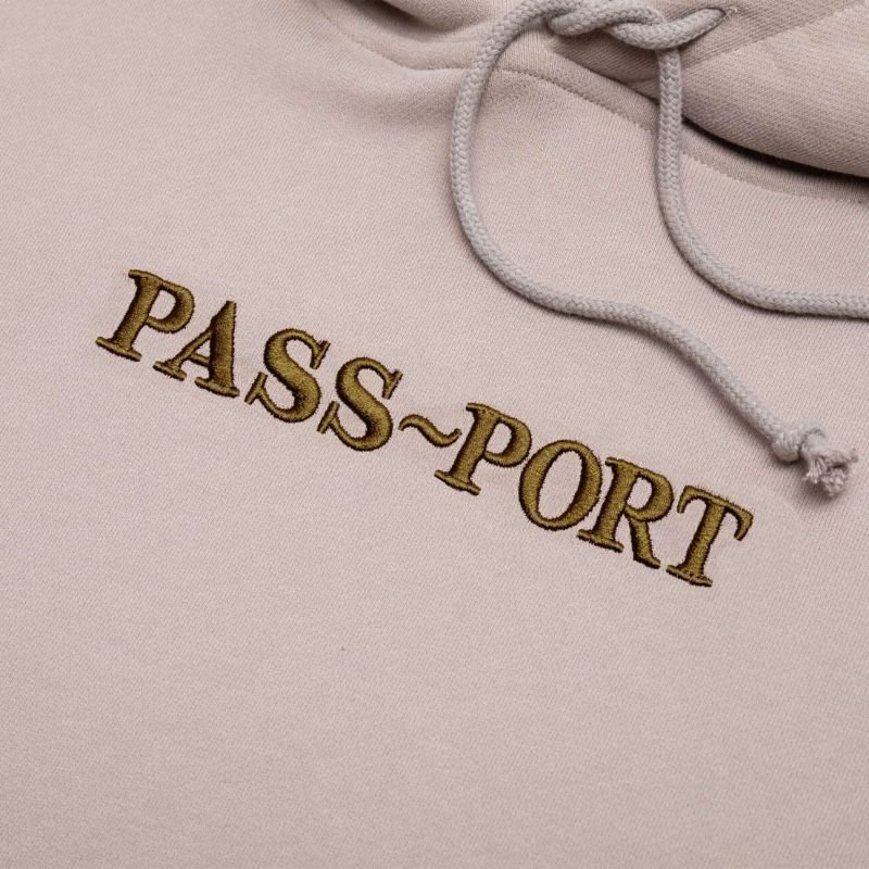 画像2: PASS~PORT. "Official Contrast Organic Hoodie" - Khaki (2)