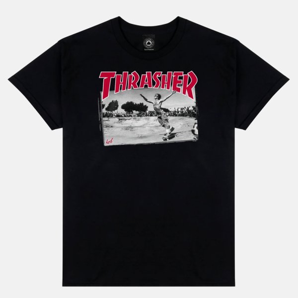 画像1: THRASHER "JAKE DISH TEE" - BLACK (1)