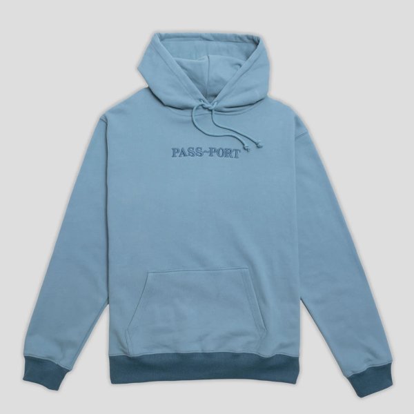 画像1: PASS~PORT. "Official Contrast Organic Hoodie" - Baltic Blue (1)