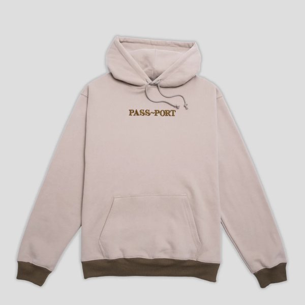 画像1: PASS~PORT. "Official Contrast Organic Hoodie" - Khaki (1)