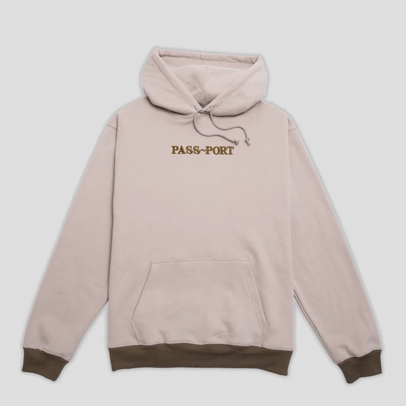 画像1: PASS~PORT. "Official Contrast Organic Hoodie" - Khaki (1)