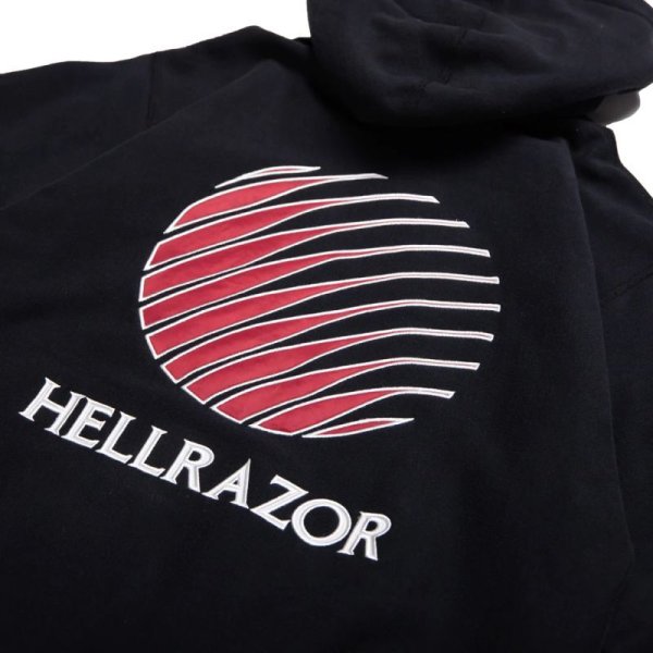 画像5: 【SALE】HELLRAZOR "LOGO EMB PATCH HOODIE" - BLACK (5)