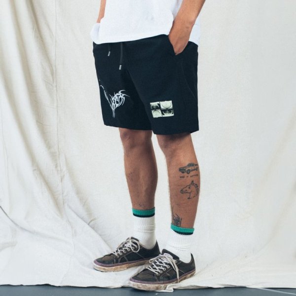 画像3: FORMER MERCHANDISE "SWANS TRIBAL SWIM TRUNK / Shaun Manners Collection" - BLACK (3)