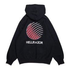 画像1: 【SALE】HELLRAZOR "LOGO EMB PATCH HOODIE" - BLACK (1)