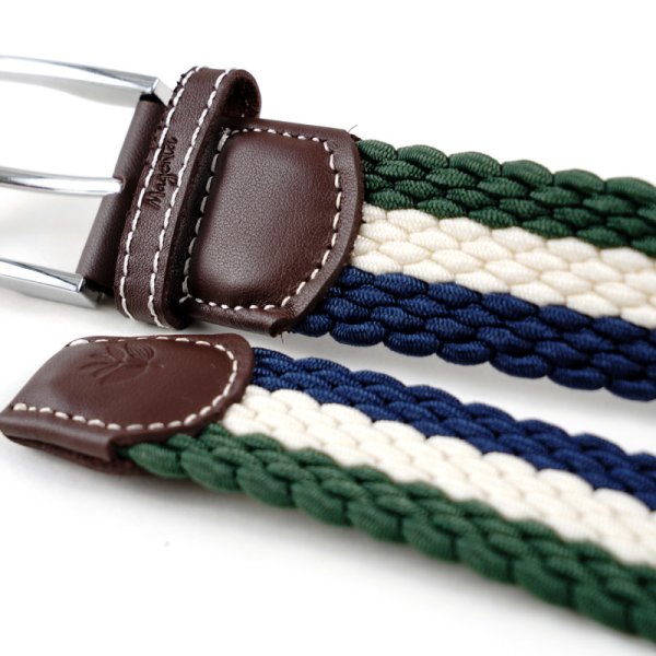 画像2: MAGENTA "TRI BRAIDED BELT" - BLUE (2)