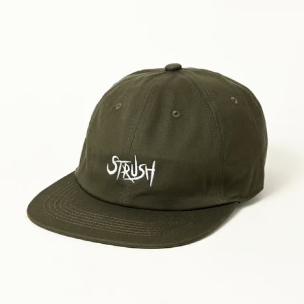 画像1: STRUSH WHEELS "Script EMB Strapback Cap" - OLIVE (1)