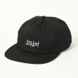 画像1: STRUSH WHEELS "Script EMB Strapback Cap" - BLACK (1)