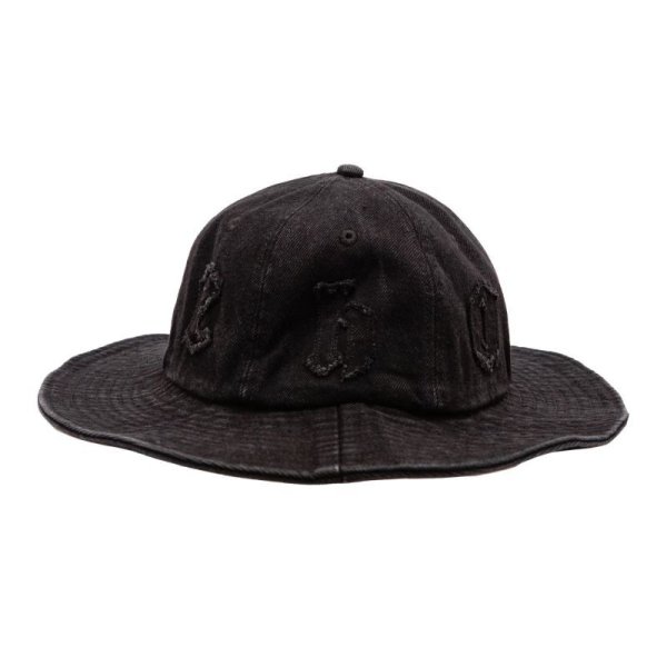 画像1: HODDLE "HODDLE DENIM BUCKET HAT" - BLACK DENIM (1)
