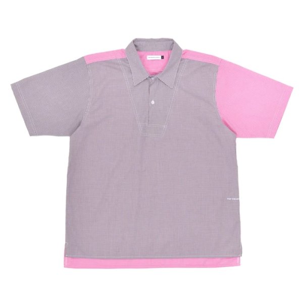 画像1: POP TRADING COMPANY "ITALO CHECKED SHIRT" - RASPBERRY (1)