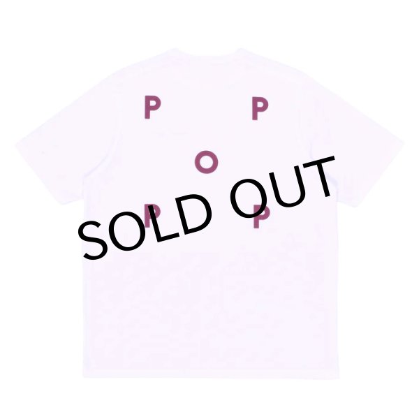 画像1: POP TRADING COMPANY "LOGO TEE" - RASPBERRY (1)