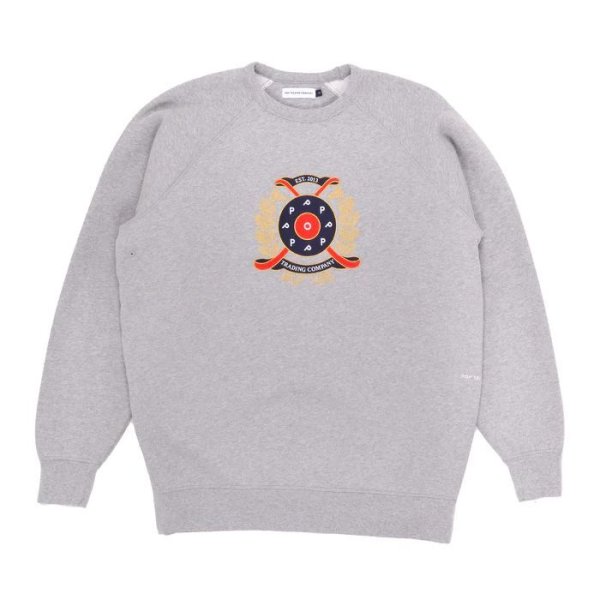 画像1: POP TRADING COMPANY "ROYAL CREWNECK SWEAT" - HETHER GREY (1)