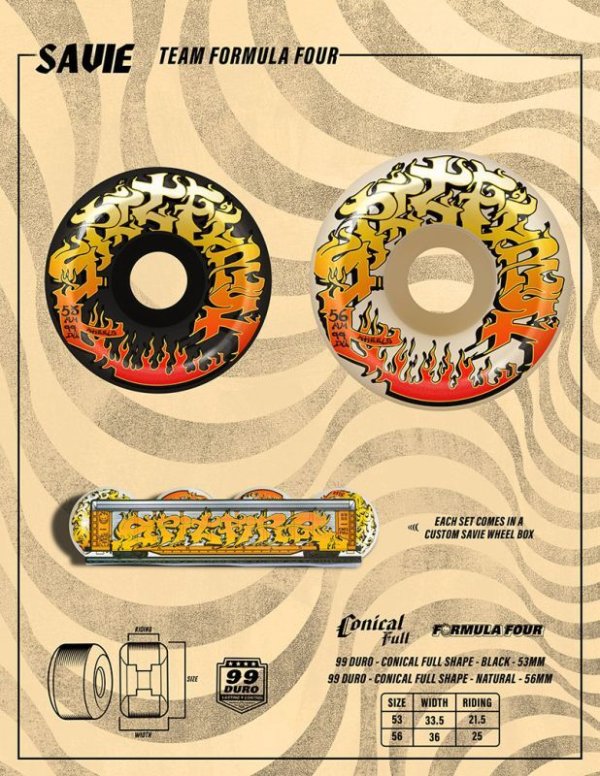 画像3: SPITFIRE WHEELS "SAVIE" - CONICAL FULL 56mm/99A(NATURAL) (3)