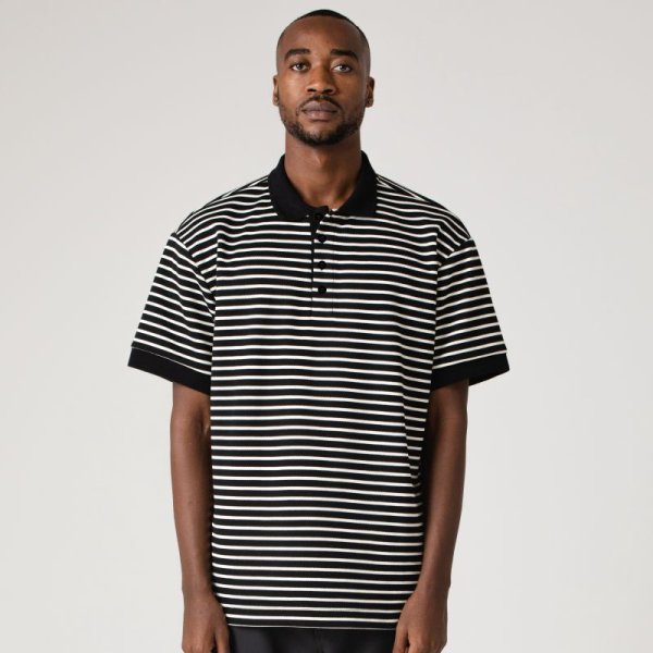 画像2: 【 SALE 】FORMER MERCHANDISE "UNIFORM STRIPED SS POLO" - WBKWT (2)
