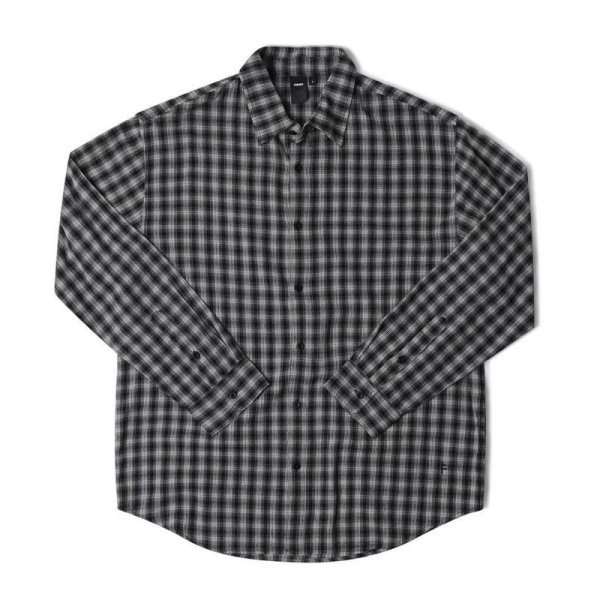 画像1: FORMER MERCHANDISE " VIVIAN CHECK LS SHIRT" - GREY CHECK (1)