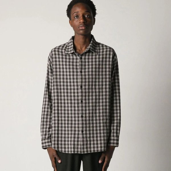 画像2: FORMER MERCHANDISE " VIVIAN CHECK LS SHIRT" - GREY CHECK (2)