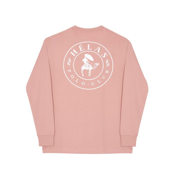 画像1: HELAS "POLO CLUB LS TEE" - POUDRE RED (1)