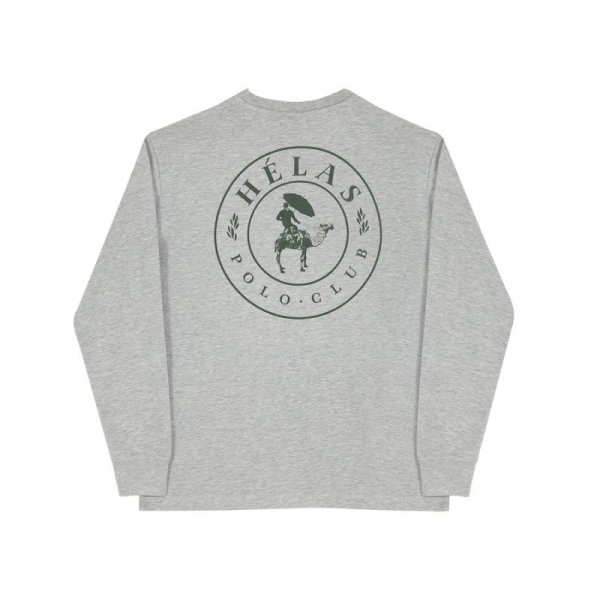 画像1: HELAS "POLO CLUB LS TEE" - HEATHER GREY (1)
