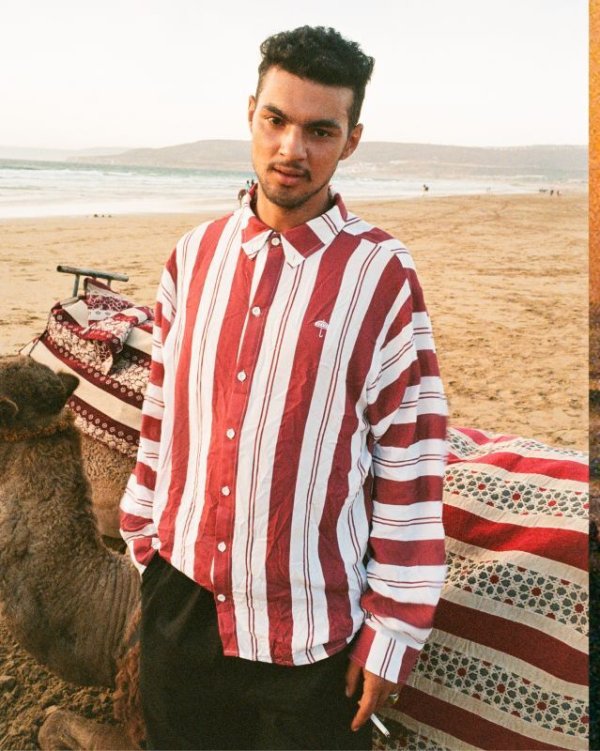 画像4: HELAS "LABA LS SHIRT" - WHITE / BURGUNDY (4)