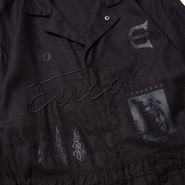 画像3: EVISEN SKATEBOARDS "HEMP JUMP SUITS" - BLACK (3)
