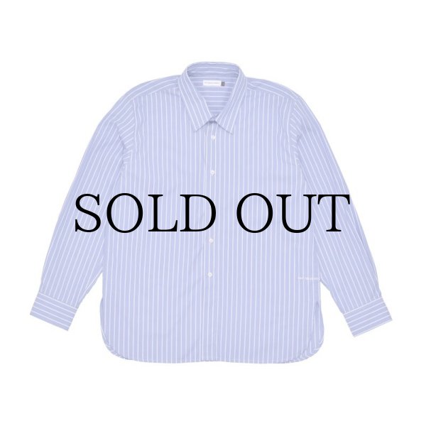 画像2: POP TRADING COMPANY "Pop Logo Striped Shirt" - Blue (2)