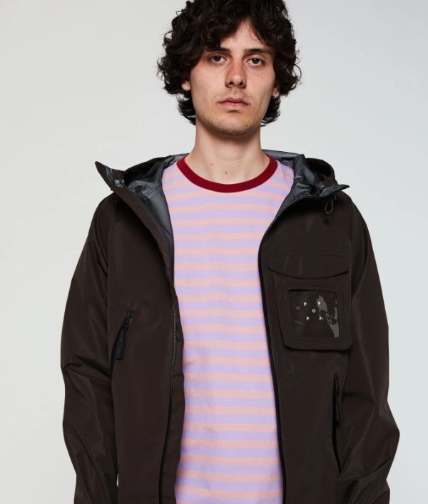 画像3: POP TRADING COMPANY "Pop Striped Logo T-Shirt" - Zephyr/Viola (3)