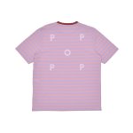画像1: POP TRADING COMPANY "Pop Striped Logo T-Shirt" - Zephyr/Viola (1)