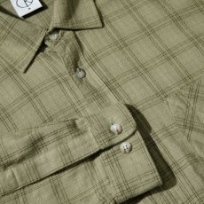 画像3: POLAR SKATE CO. "MITCHELL LS SHIRT | FLANNEL" - GREEN BEIGE (3)
