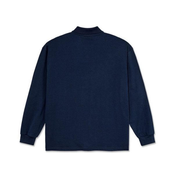 画像2: POLAR SKATE CO. "RUGBY SHIRT" - DARK BLUE (2)