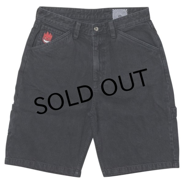 画像1: 【SPITFIRE WHEELS】BIGHEAD FILL DENIM SHORT - BLACK DENIM (1)