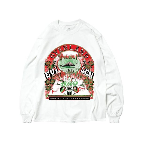画像1: EVISEN SKATEBOARDS "OVERLAND LS TEE" - WHITE (1)