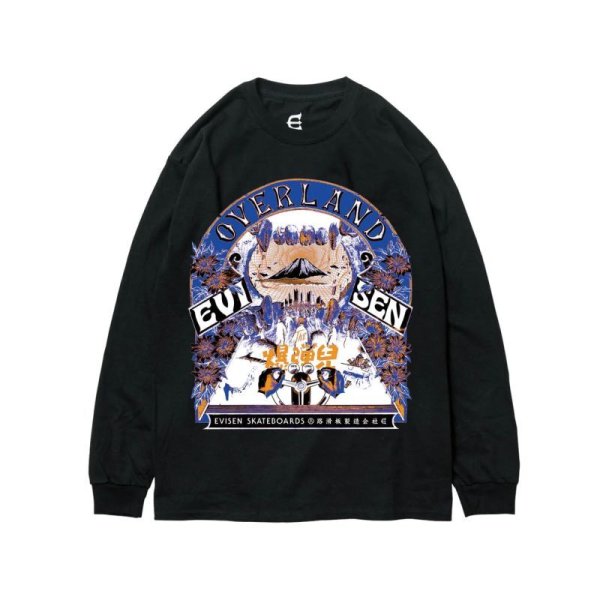画像1: EVISEN SKATEBOARDS "OVERLAND LS TEE" - BLACK (1)