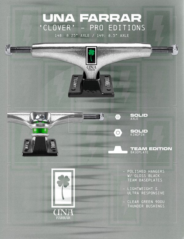 画像3: 【THUNDER TRUCKS】UNA FARRAR / CLOVER - TEAM 148 (3)