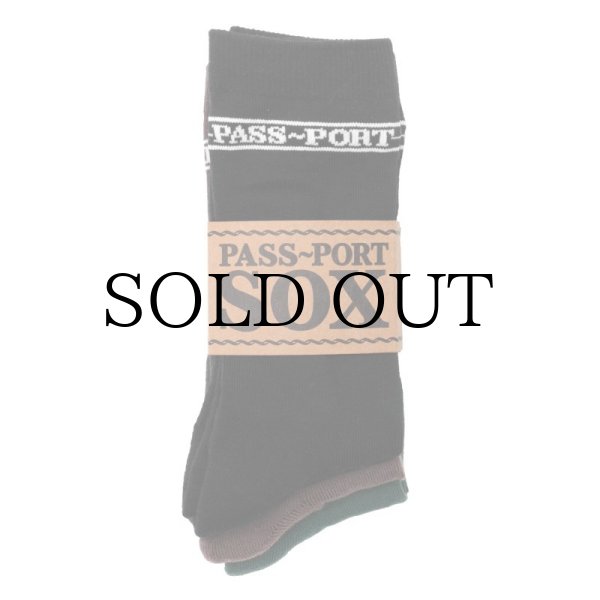 画像2: PASS~PORT. "HI SOX 3PACK SOX" - BLACK/FOREST GREEN/BROWN (2)