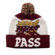 画像3: PASS~PORT. "ANTLER POM BEANIE" - MAROON/CREAM (3)