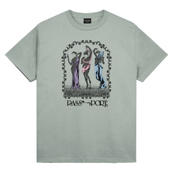 画像1: PASS~PORT. "STEAM SIRENS TEE" - STONE WASH GREEN (1)