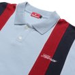 画像3: HELLRAZOR "DOUBLE STRIPED POLO SHIRT" - SLATE BLUE (3)