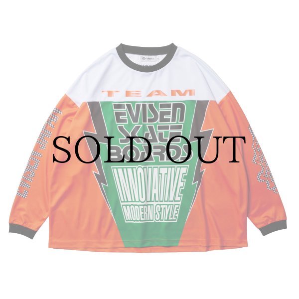 画像1: EVISEN SKATEBOARDS "INNOVATIVE MOTO JERSEY" - ORANGE (1)