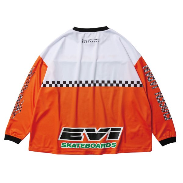 画像2: EVISEN SKATEBOARDS "INNOVATIVE MOTO JERSEY" - ORANGE (2)