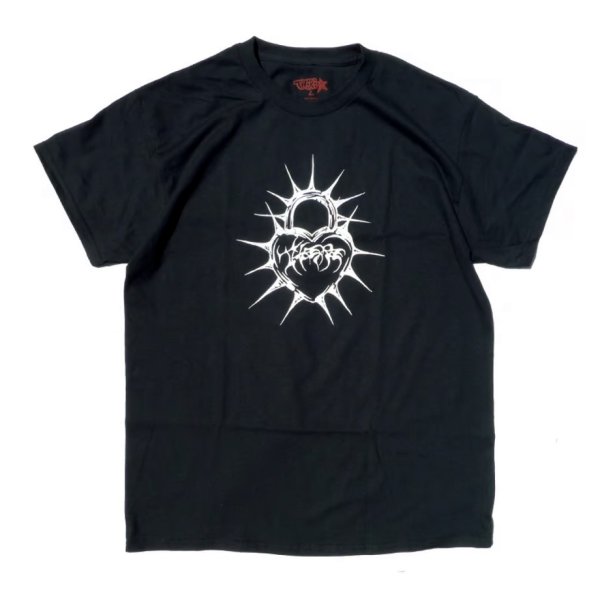 画像1: THERE "THERE HEART TEE" - BLACK (1)
