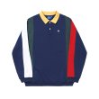 画像1: HELAS "CARLTON SWEAT POLO" - NAVY (1)