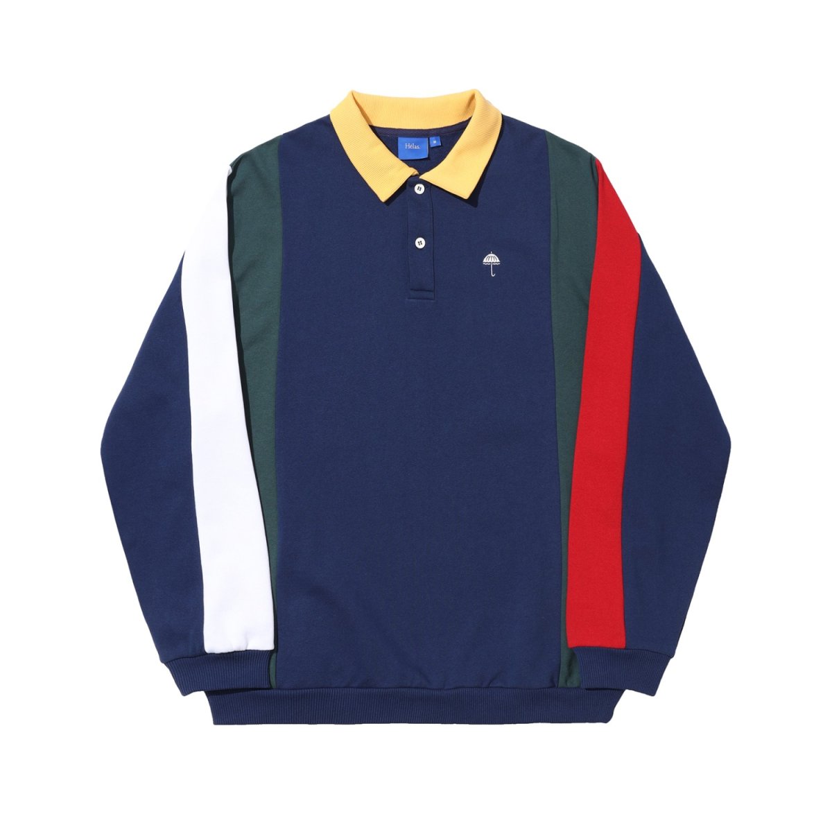 画像1: HELAS "CARLTON SWEAT POLO" - NAVY (1)