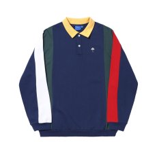 画像1: HELAS "CARLTON SWEAT POLO" - NAVY (1)
