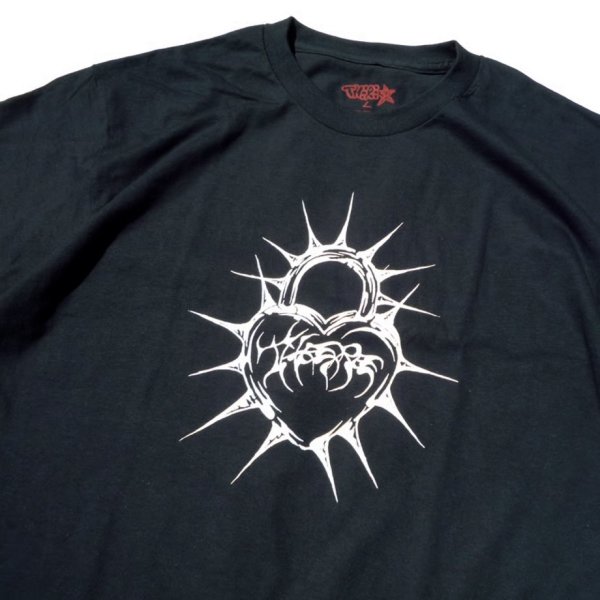 画像2: THERE "THERE HEART TEE" - BLACK (2)